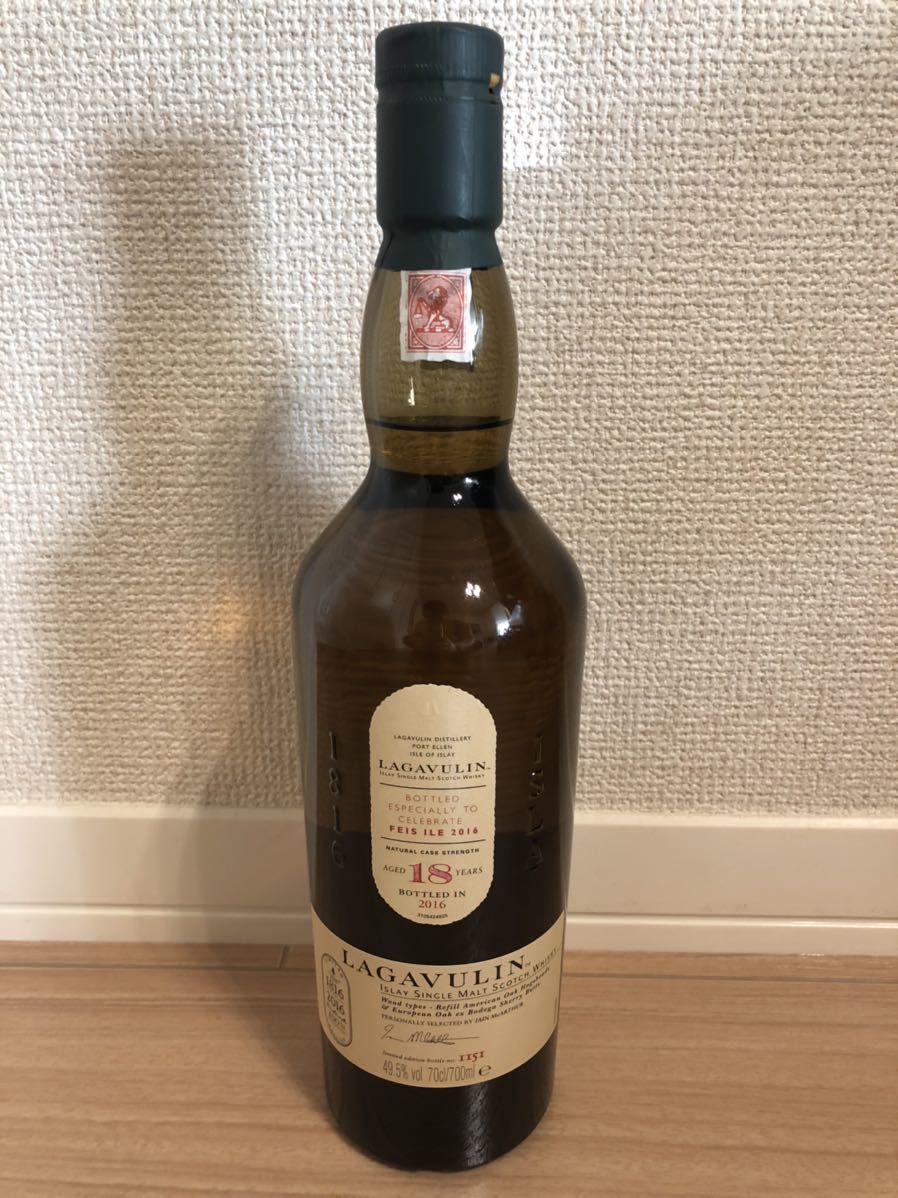 ラガヴーリン 18年 700ml アイラフェス2016限定 200周年記念 袋付き