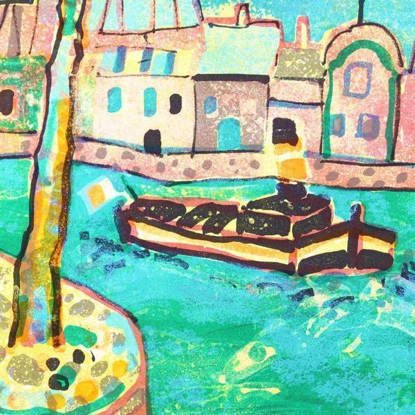 真作】【WISH】アイズピリ PAUL AIZPIRI「パリのセーヌ川」リトグラフ