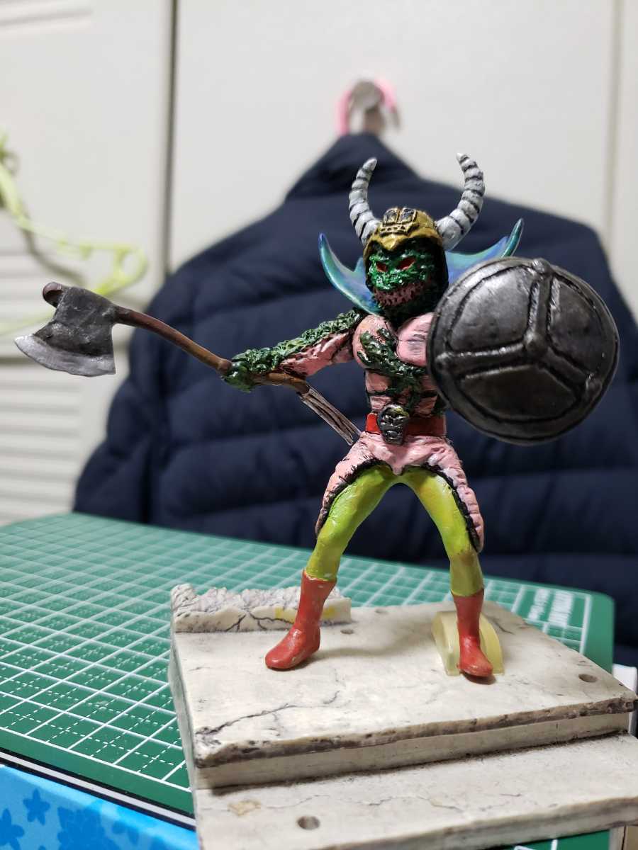 HG仮面ライダー怪人ガチャ 改造リペイント完成品 仮面ライダーX GOD