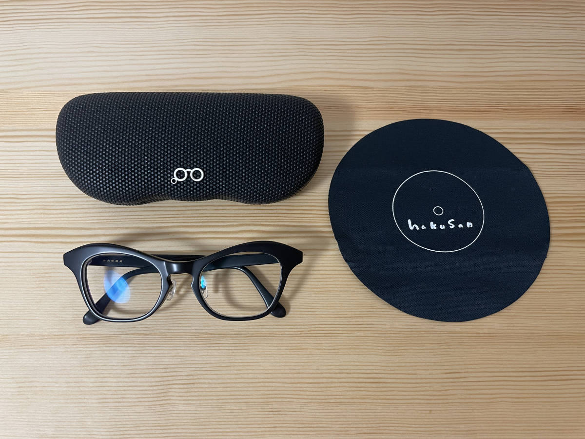 美品　激レア　白山眼鏡　FLAP ブラック　お値下げ不可 MEL'S 白山眼鏡 – HAKUSAN MEGANE 50'S フォックス マットブラック