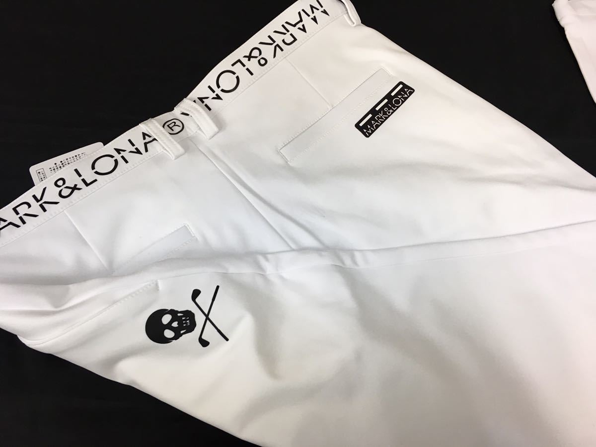 1点のみ〇裏起毛〇マーク＆ロナ（MARK&LONA)【32size】 白パンツ