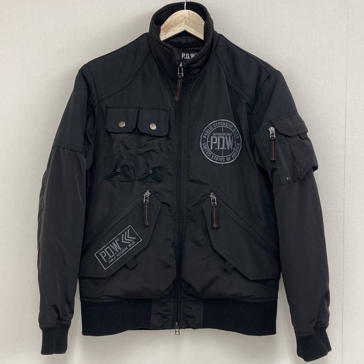 P.D.W. AVIREX CWU ファンクションジャケット ブラック 黒 Mサイズ MA 