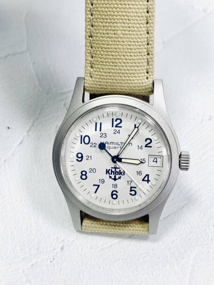 美品 HAMILTON Khaki ハミルトン カーキ 腕時計 9797 稼働品 碇マーク  