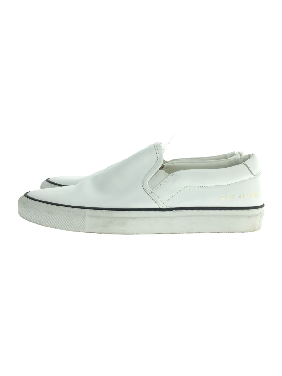 COMMON PROJECTS◆イタリア製/スリッポン/ローカットスニーカー/42/ホワイト/スウェード