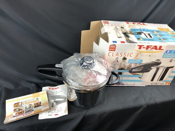  0u1R21B006 ほぼ ティファール クラシック-L 6リットル IH対応 圧力鍋 T-FAL ガラスぶた 蒸しかご お料理ブック 付き Classic(圧力鍋)｜売買されたオークション情報、yahooの商品情報をアーカイブ公開 圧力鍋