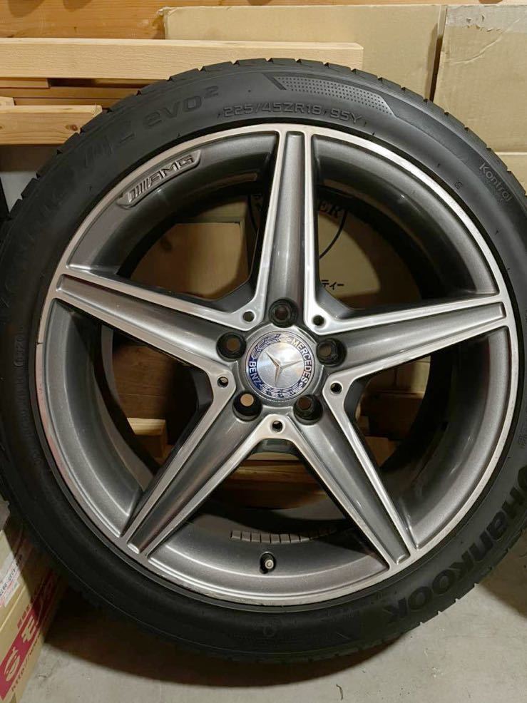 値下げ☆AMG 純正ホイール メルセデスベンツ タイヤセット バリ 溝 C 