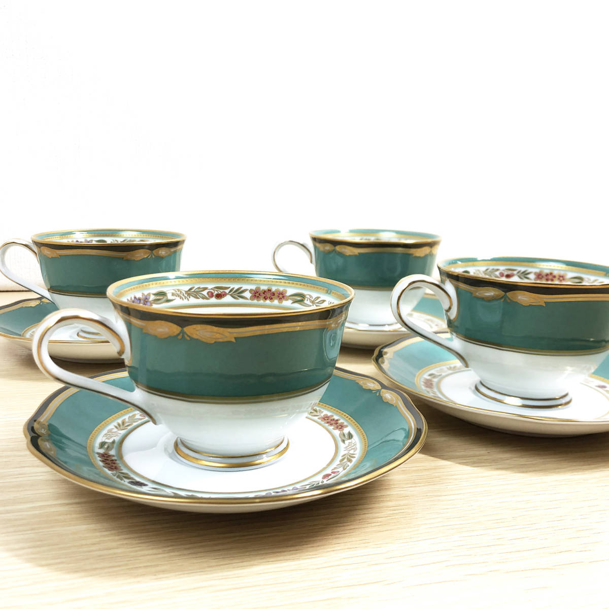 Noritake ノリタケ HANA RINSU ハナリンス カップ＆ソーサー 4客
