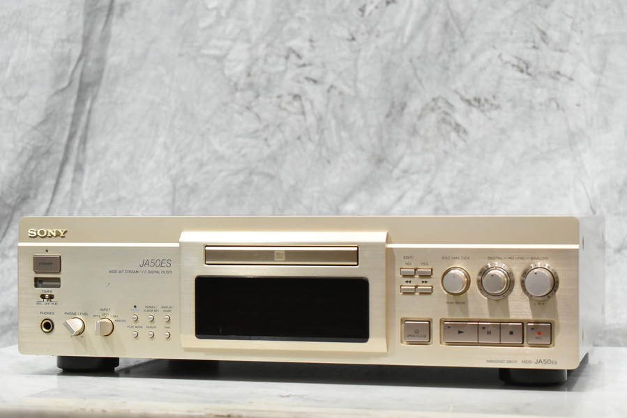 ☆01 完動品 SONY MDS-W1 稀少ダブルMDデッキ 専用リモコン/取扱説明書