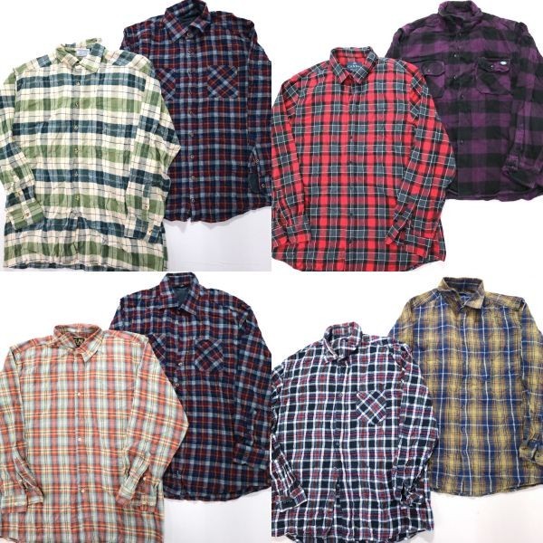 最安値，定番 ネルシャツ 長袖シャツ チェック set ディッキーズ CANDA 他 メンズXL 8枚セット まとめ売り 古着卸 1円スタート 最落なしMF3374(XLサイズ以上)｜売買されたオークション情報、yahooの商品情報をア 長袖シャツ一般
