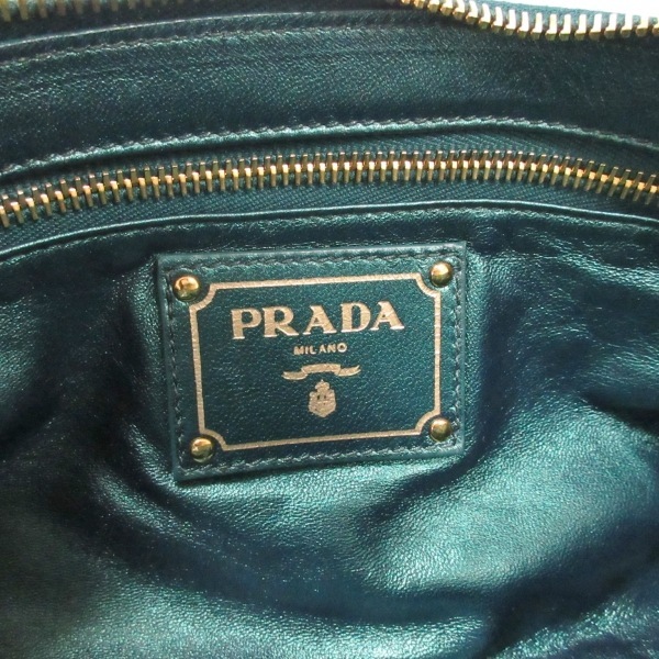 プラダ PRADA クラッチバッグ - パイソン ブルーグリーン 革タグ