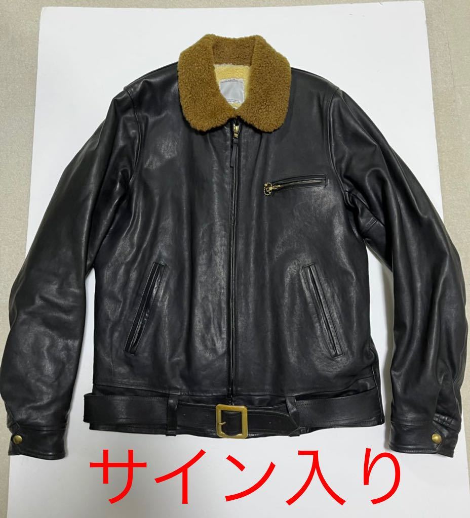 visvim sheepskin riders jacket サイン入り レザー ライダース 