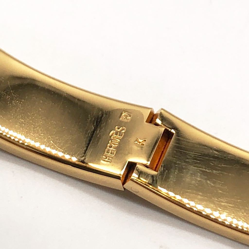 美品 エルメス HERMES クリッククラック Hバングル ブレスレット K刻印