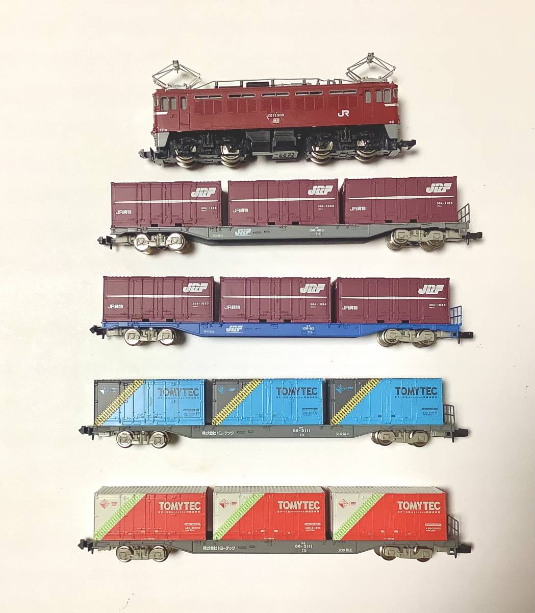 ジャンク TOMIX 貨物車両⁄コンテナ 他 鉄道模型 Nゲージ 6点セット