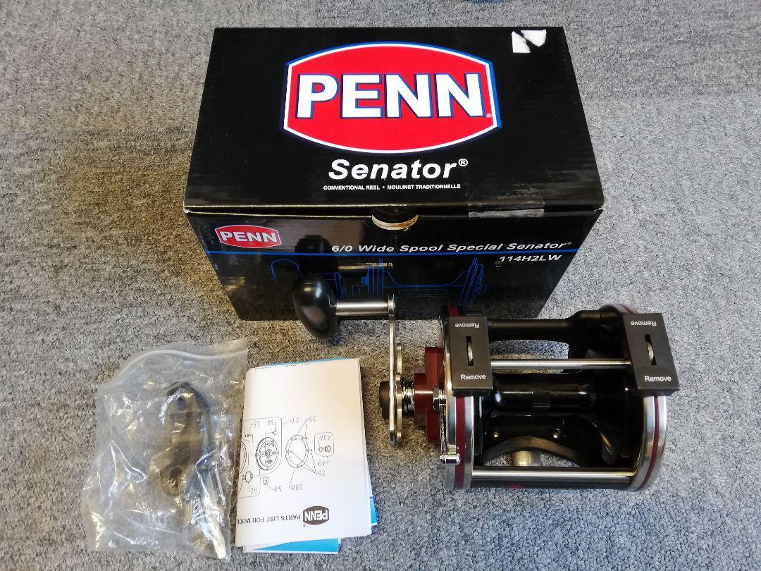 Penn ペン セネター　114H2LW 6/0ワイド　石鯛　クエ Penn（ペン） セネター 6／0 ワイド 114H2LW /O254M 美品 石鯛