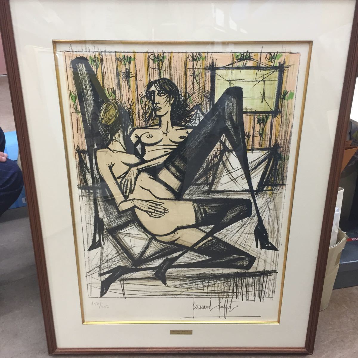  I1/ レア ベルナールビュッフェ リトグラフ 絵画 額装 女の遊び 158/250 人物画(石版画、リトグラフ)｜売買されたオークション情報、yahooの商品情報をアーカイブ公開 - オークファン 石版画、リトグラフ