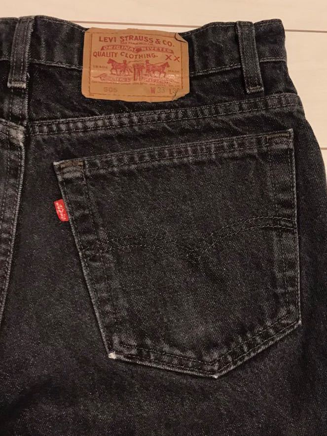 大得価，2025 レア 先染めブラック505 USA製 90s リーバイス ブラックデニム 505 W33L30 オリジナルレングスゴールデンサイズ ビンテージ Levi''s(W33)｜売買されたオークション情報、yahooの商品情報をアー W33