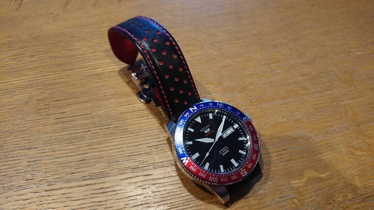 セイコー 5 スポーツ 自動巻き SRP661J1 ブラック ペプシ 並行輸入品