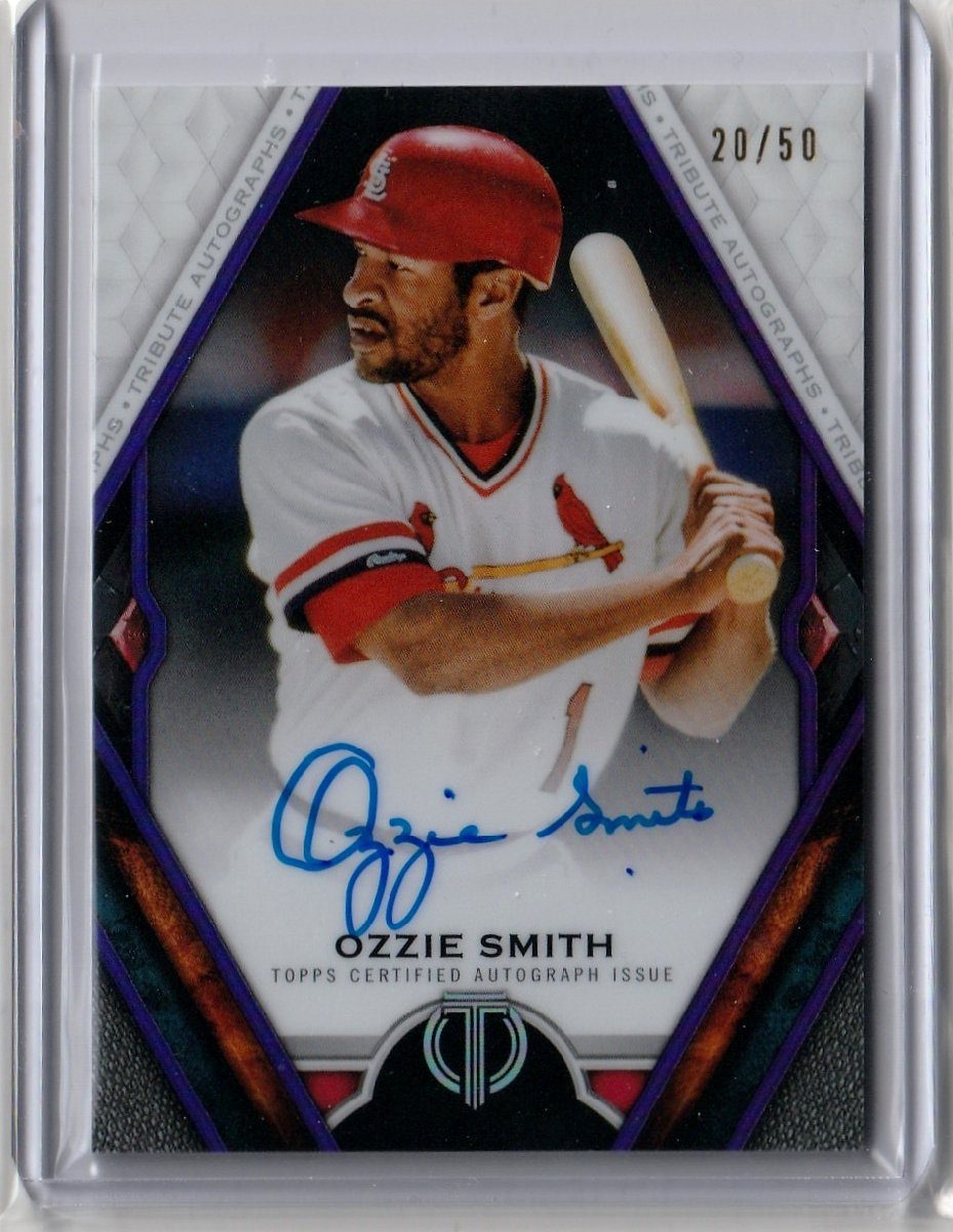 超激得，2026 Ozzie Smith 直筆サインカード 20/50 2021 Topps Tribute auto(Topps)｜売買されたオークション情報、yahooの商品情報をアーカイブ公開 - オークファン シングルカード