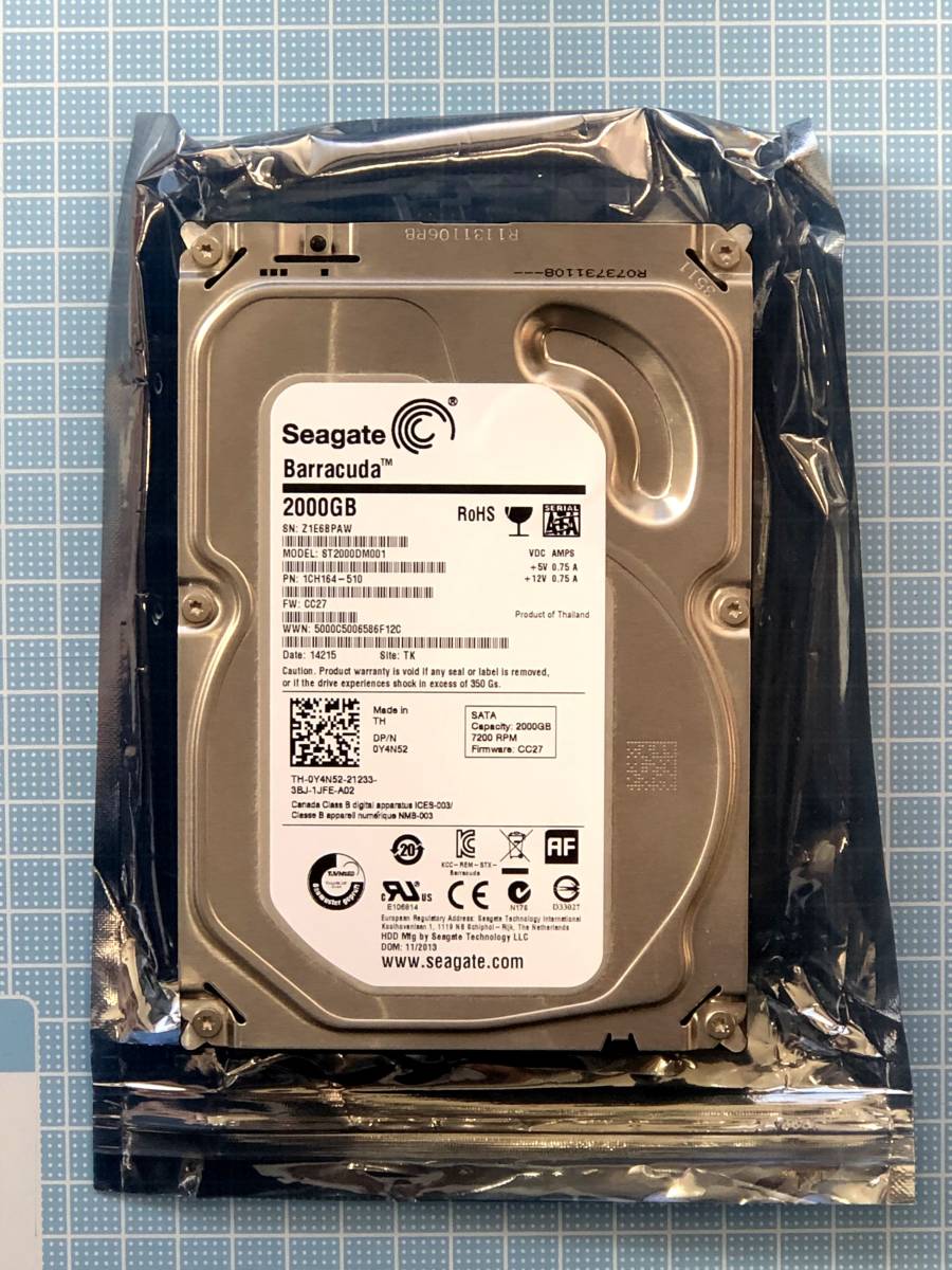 Seagate ST2000DM001 Barracuda 3.5 Hard 2TB Drive Internal Desktop