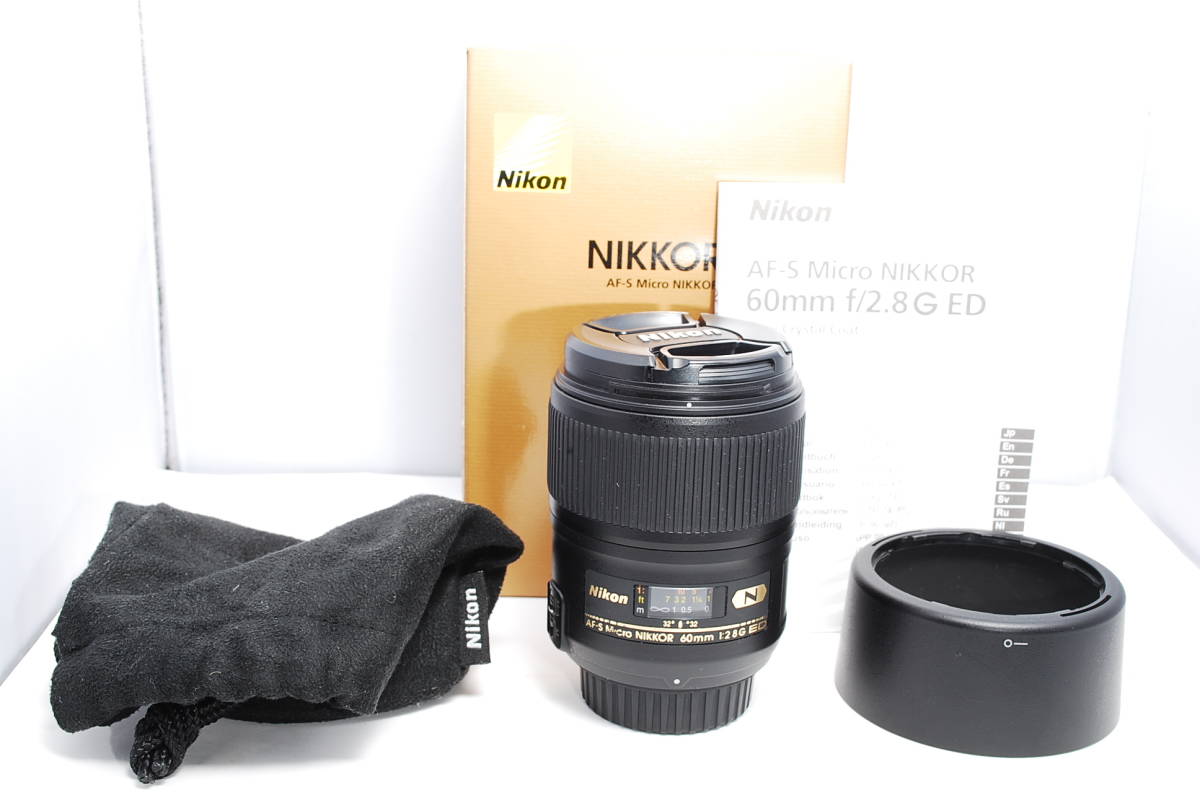〓元箱 フード付〓ニコン Nikon AF-S MICRO NIKKOR 60mm F2.8G ED