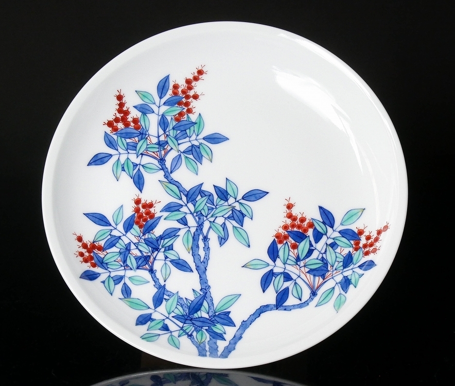 【美品】鍋島焼 今泉今右衛門 色鍋島篭花絵額皿 骨董 美品】鍋島焼 今泉今右衛門 色鍋島篭花絵額皿 骨董 十