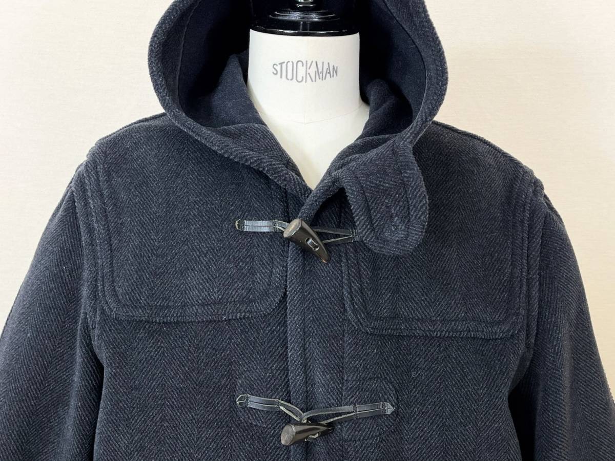 美品　90s　グローバーオール　キングストン　ダッフルコート　ヘリンボーン　XL グローバーオール】90s キングストン ダッフルコート ヘリンボーン