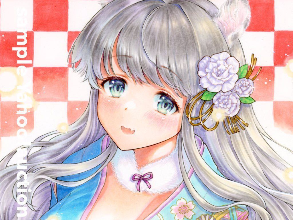 手描きイラスト オリジナル 白虎の女の子 着物風 創作 手描きイラスト 売買されたオークション情報 Yahooの商品情報をアーカイブ公開 オークファン Aucfan Com