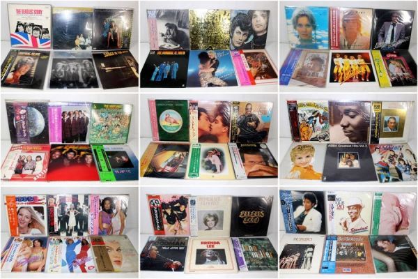洋楽レコード まとめ売り ロッド・スチュワート他 帯付多数/洋楽LP大量まとめて60枚セット ビートルズ/クイーン/クリーム