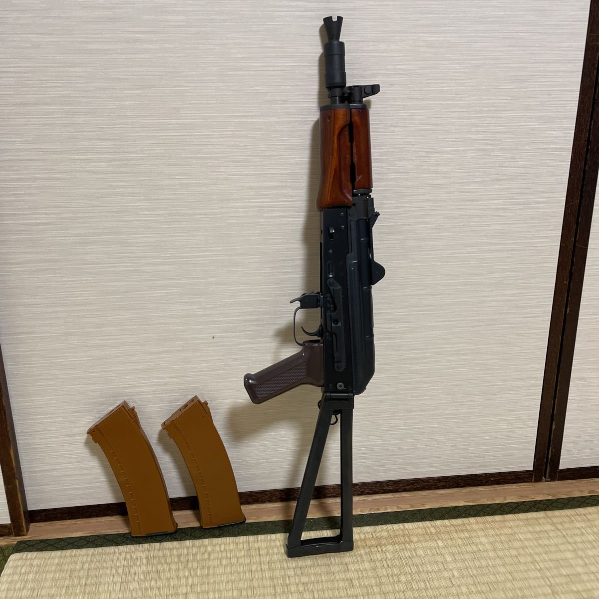 旧E&L AKS-74U DXver. マグウェル無し 多弾マグ×2付属 元箱・取説無し
