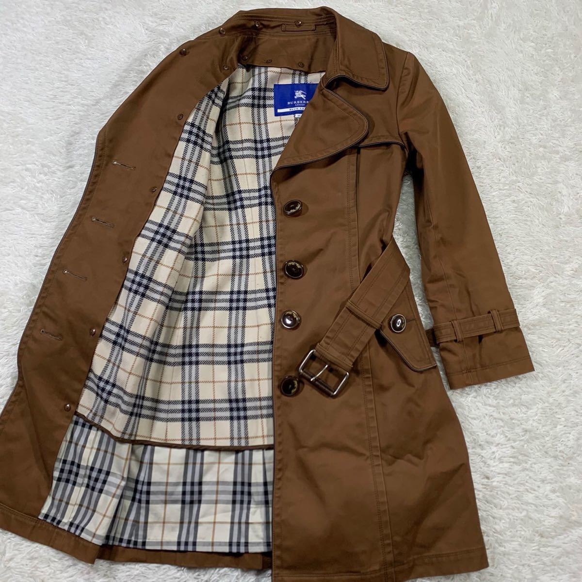 【高品質，お得】 極 バーバリー ブルーレーベル ライナー トレンチコート ノバチェック ブラウン M BURBERRY BLUELABEL ジャケット ブルゾン アウター(コート)｜売買されたオークション情報、yahooの商品情報をアー 女性用