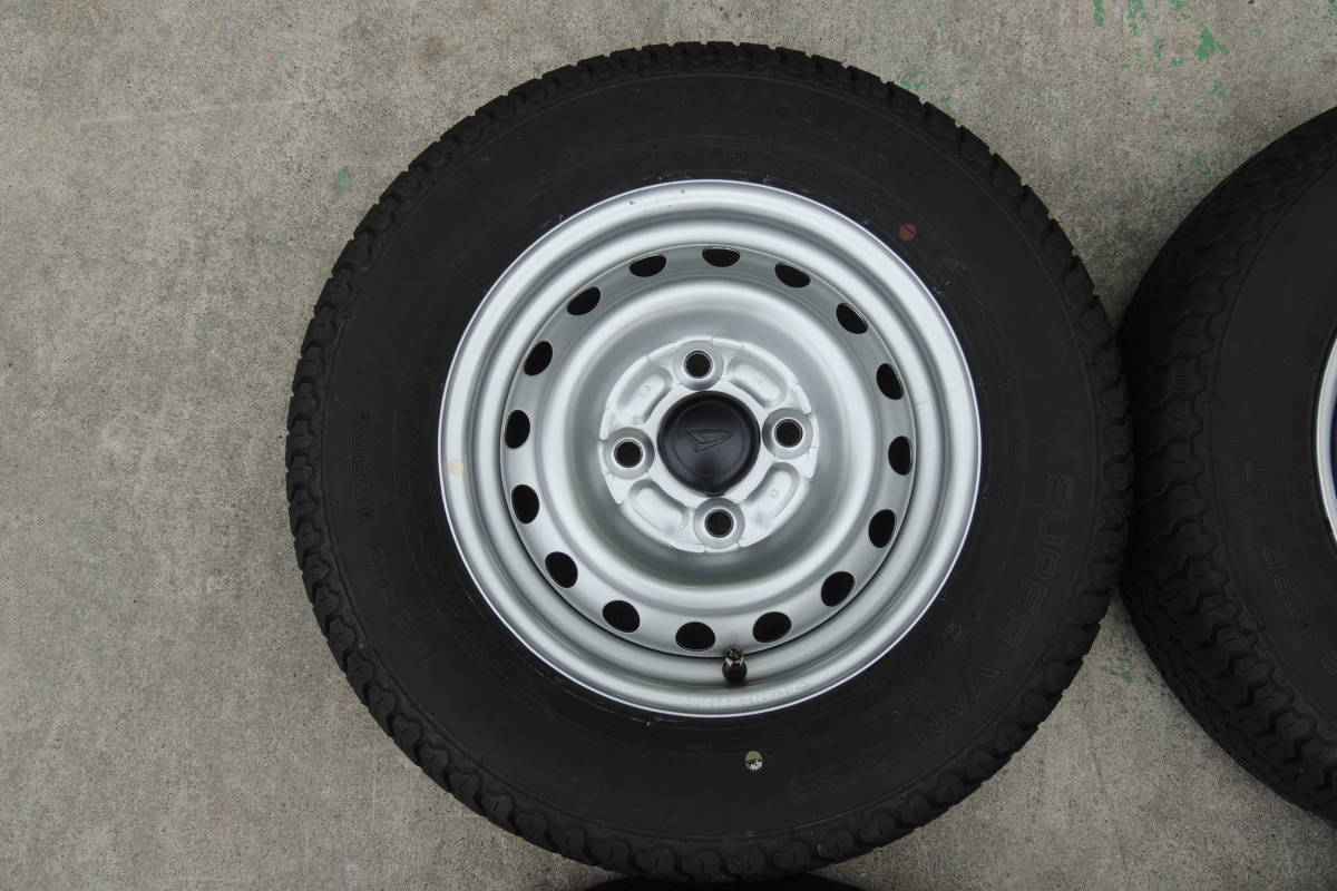 美品4本 ダイハツ ハイゼット 純正スチールホイール ☆ 145R12 6PR LT 