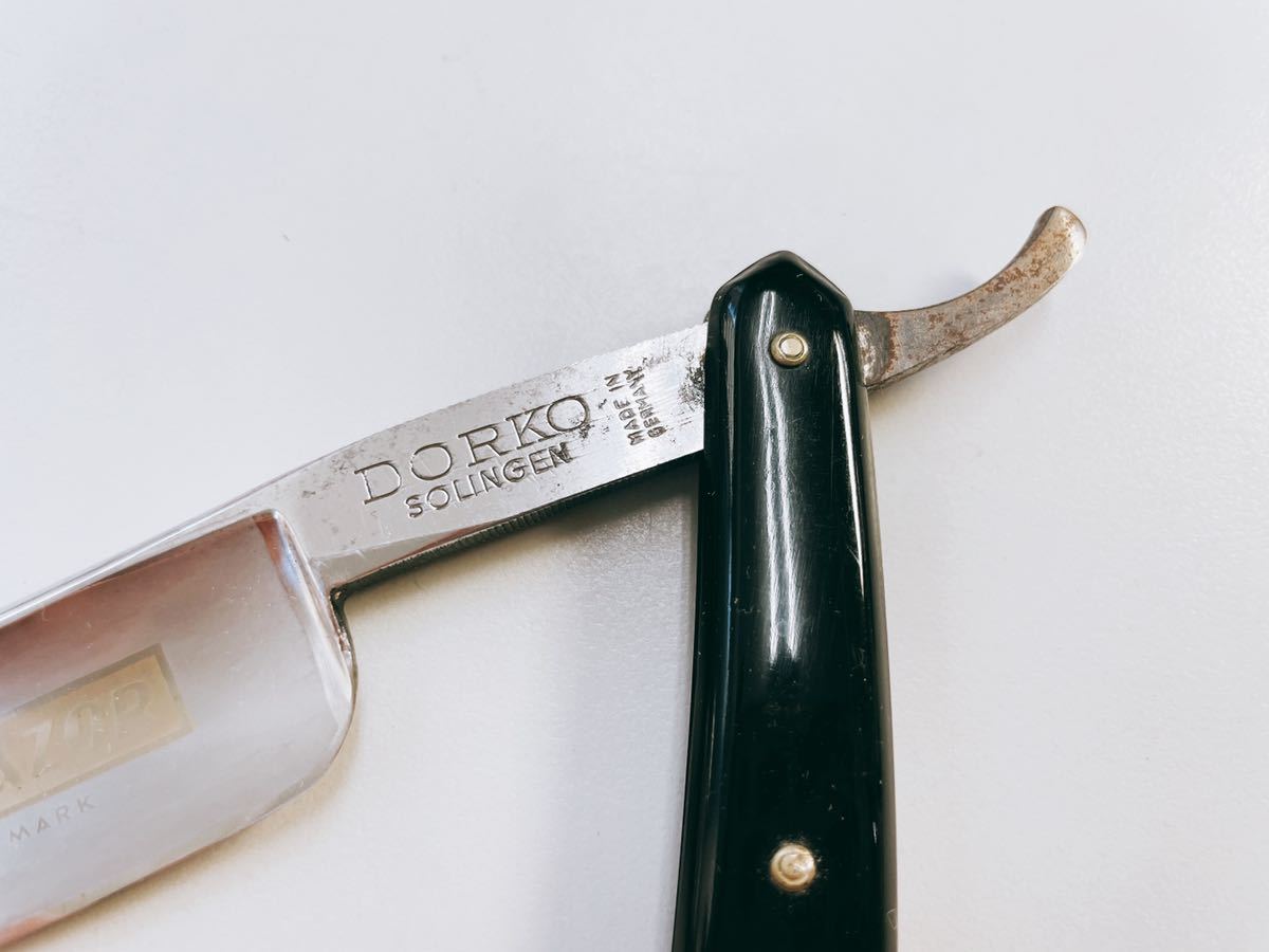 01ひ193 理容 西洋剃刀 剃刀 カミソリ DORKO RAZOR SOLINGEN