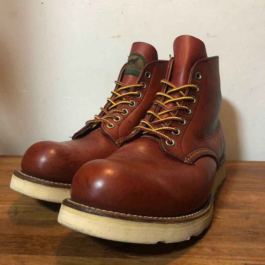 希少90年代レッドウィング 半円犬タグ 8166 US8 Dワイズ RED WING アイ