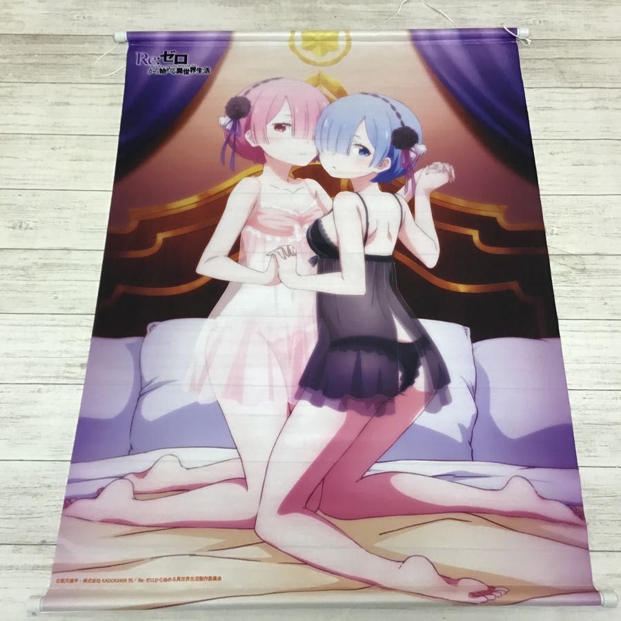 希少 リゼロ death or Kiss 特典 タペストリー レム ラム 現状】Re:ゼロから始める異世界生活 DEATH OR KISS アニメイト特典
