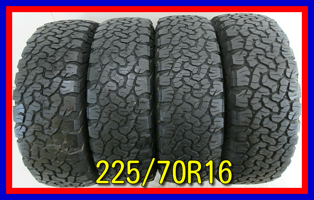 ■中古タイヤ■ 225/70R16 102/99R 6PR BF Goodrich AII-Terrain T/A K02 トラック等 夏タイヤ オンロード 激安 LT　送料無料　T695