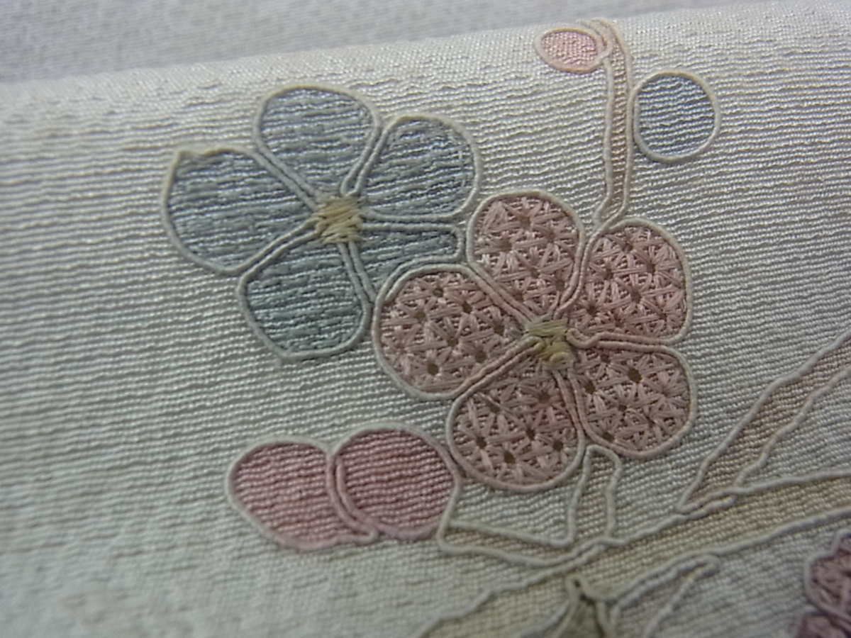 着物屋こころ□訪問着 中国三大刺繍 汕頭刺繍 スワトウ刺繍 地紙梅花文 