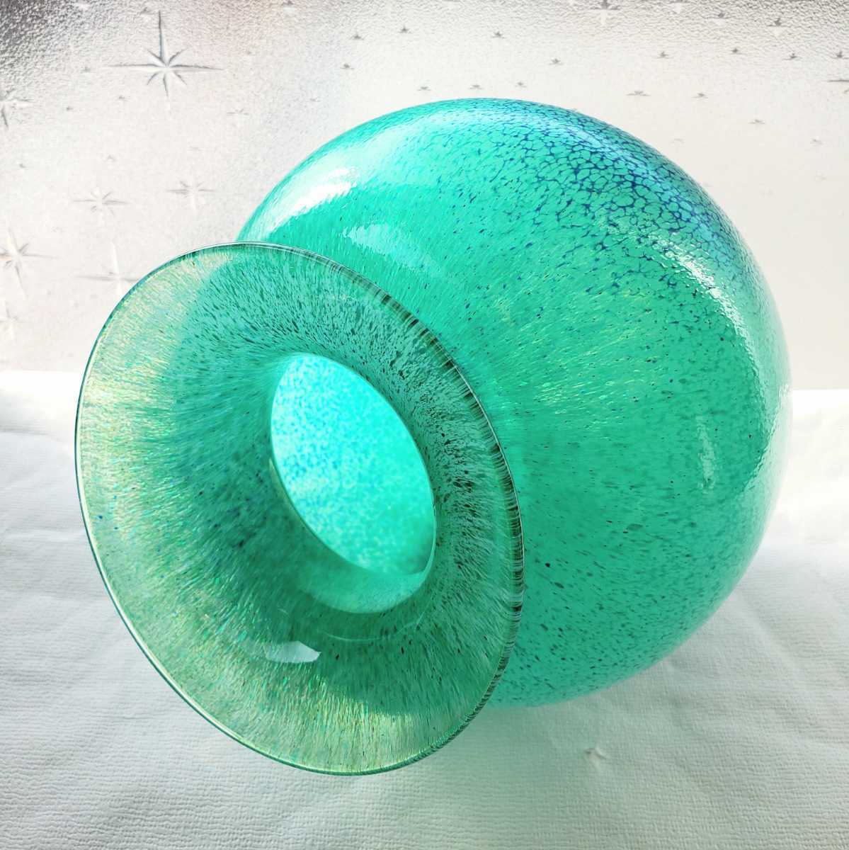大値下げ◇岩田硝子 花瓶◇IWATA GLASS【絲韻】岩田久利 作品◇共箱
