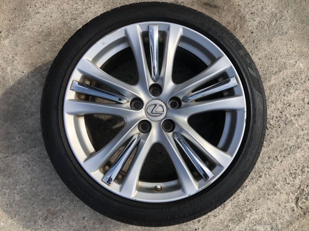 良好 レクサス純正 GS450h 18×8J +45 溝有 245/40R18 LEXUS レクサス GS 450h 純正 タイヤ付きホイール 18×8J+45 5H 5穴 PCD