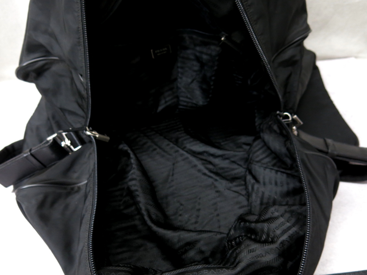 ○超美品○PRADA プラダ○ポコノ ナイロン サフィアーノ レザー 本革 