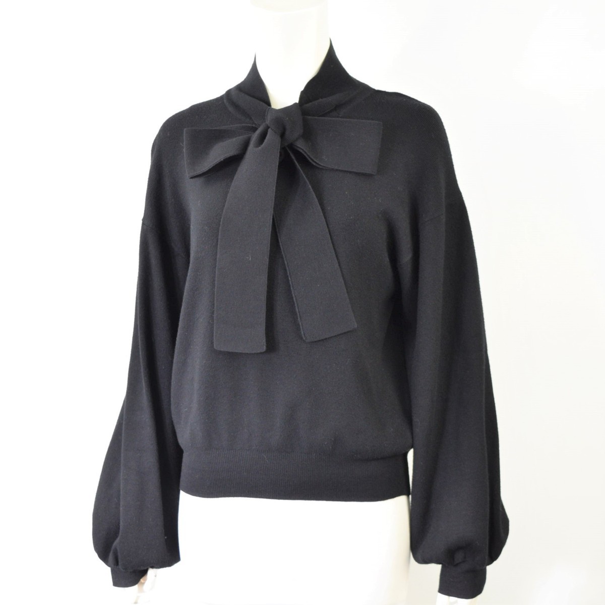 【人気定番，低価】 1265-21Y0262 Sov. ソブ ブラック.: 洗える ボウタイニットトップス 38 春 DOUBLE STANDARD CLOTHING 定価22000円(女性用)｜売買されたオークション情報、yahooの商品情報をアーカイブ公開 - オークファン 女性用