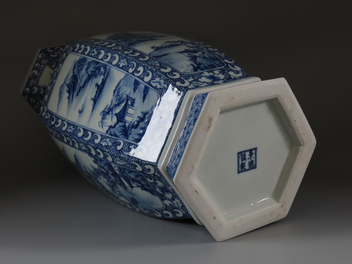 青磁花瓶 景徳鎮窯 古玩 中国美術 唐物 擺件SN16 青磁花瓶 景徳鎮窯