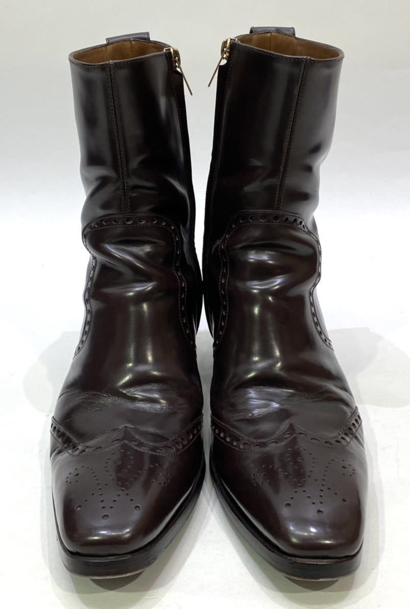 11:Yves Saint Laurent 175937 MENS ウィングチップレザーJONNY BOOTS 