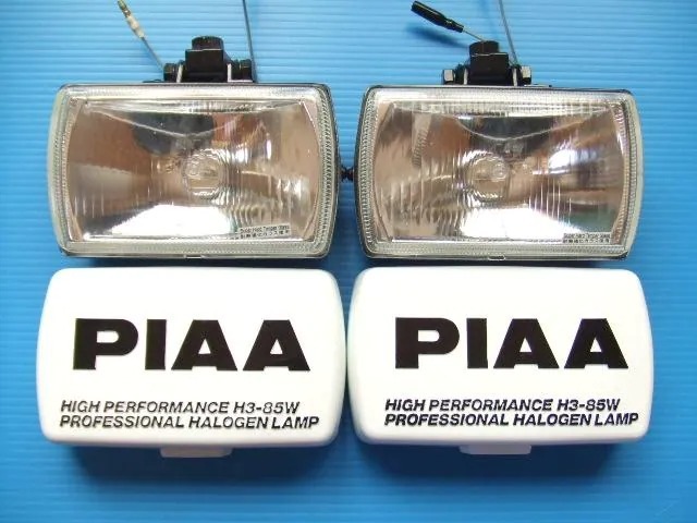 当時物 新品 PIAA50 角型 スポットランプ H3バルブ 旧車 昭和 オフ