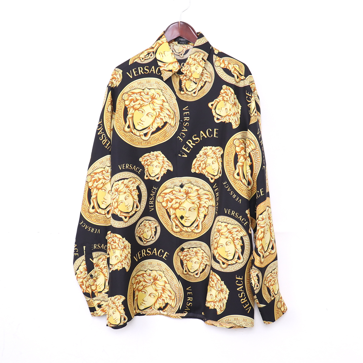 美品 VERSACE メデューサ POパーカー ブラック 総柄 ヴェルサーチェ 