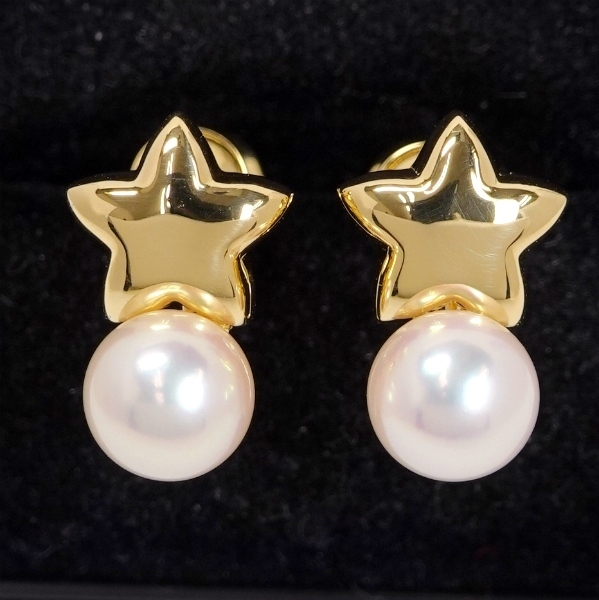 MIKIMOTO ミキモト あこや真珠 6.5ミリ パール K18YG イエローゴールド 