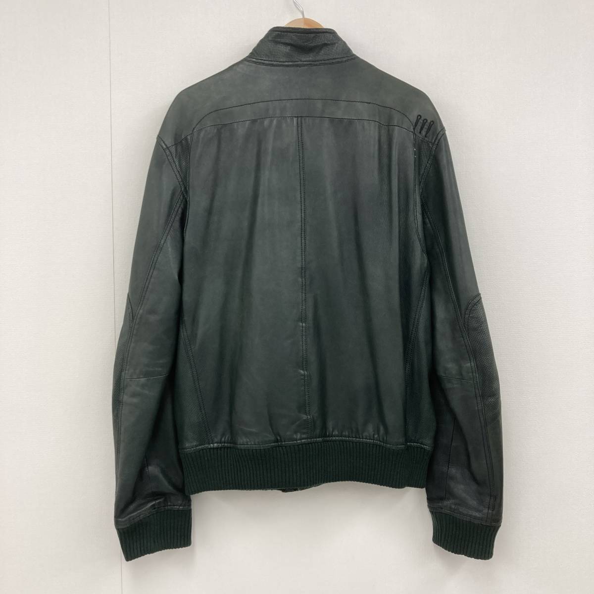 DIESEL ディーゼル レザージャケット ダークグリーン XXLサイズ 大きい 