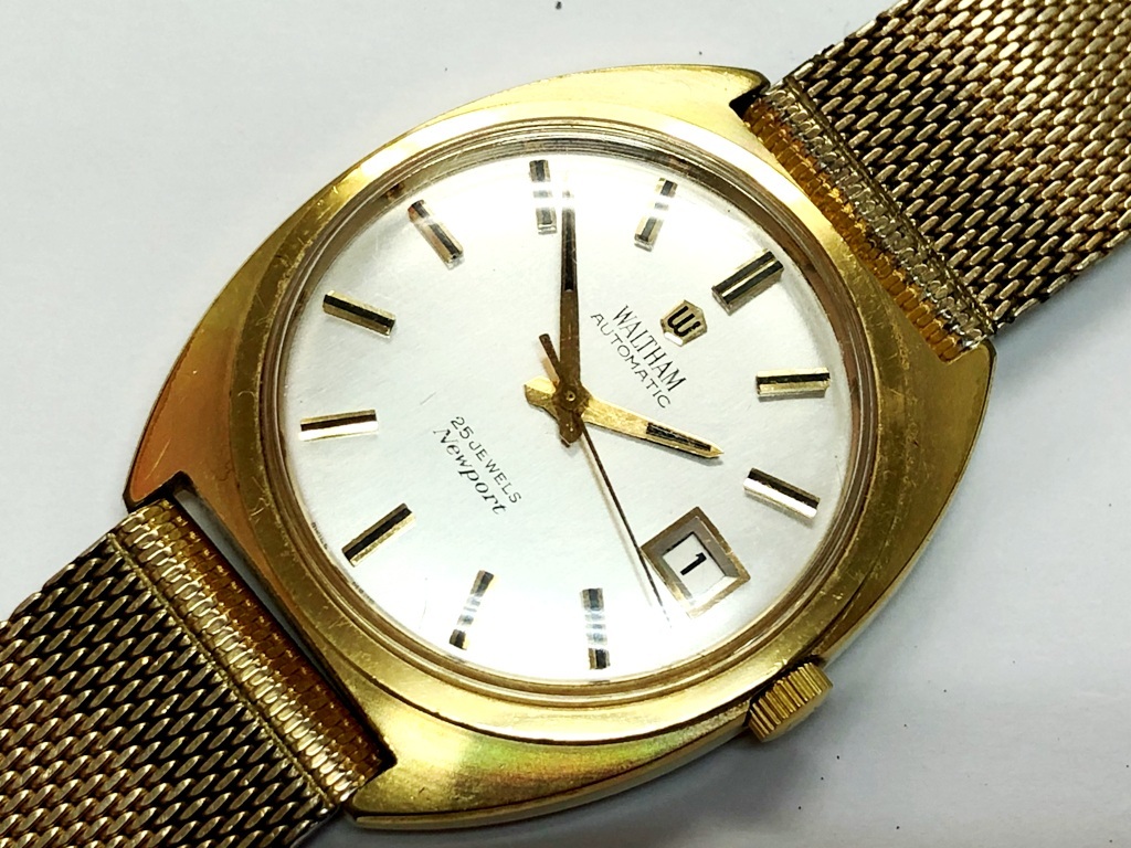 ☆WALTHAM/ウォルサム 25石 Newport オートマチック メンズ腕時計 