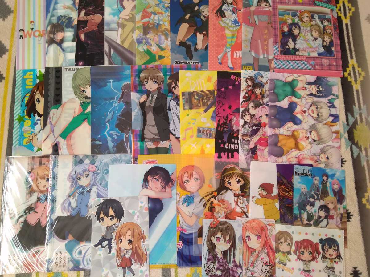 アニメグッズ クリアファイル約220枚 大量セット まとめ売り 女性 