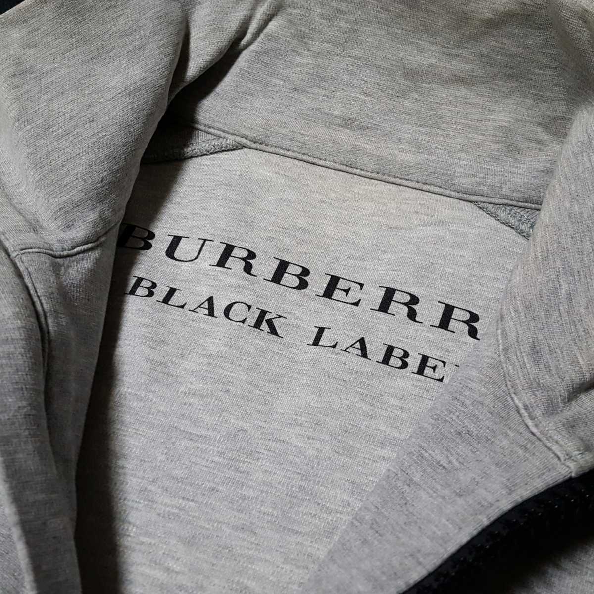 【新品タグ付】バーバリーブラックレーベル ホース刺繍 ブランド文字 リブニット ヘンリーネック カットソー Ｔシャツ 日本製 黒 3（Ｌ） バーバリーブラックレーベル ホース刺繍 ブランド Lサイズ相当 BLACKLABEL 鹿の子