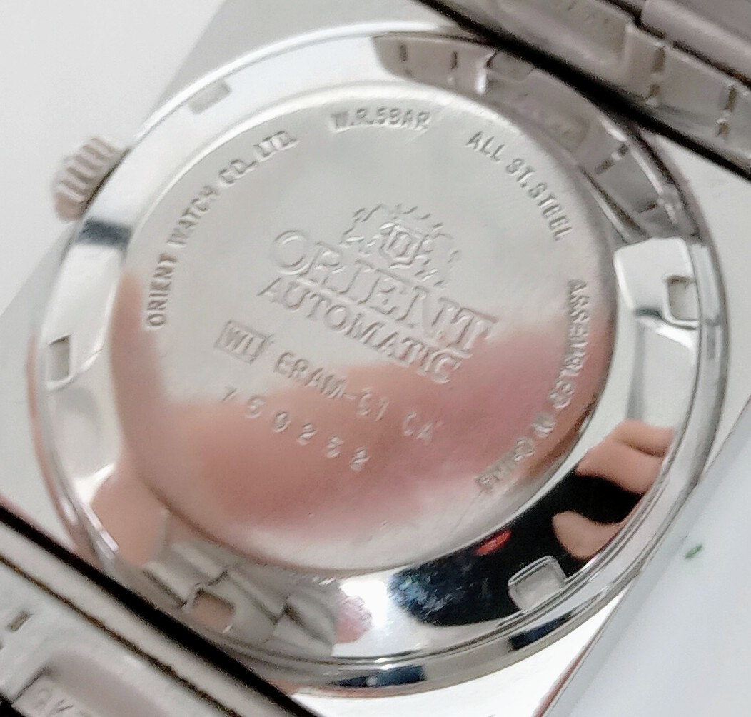 ジャンク 【稼働品】ORIENT ERAM-C1 CA 腕時計 自動巻き スクエア 